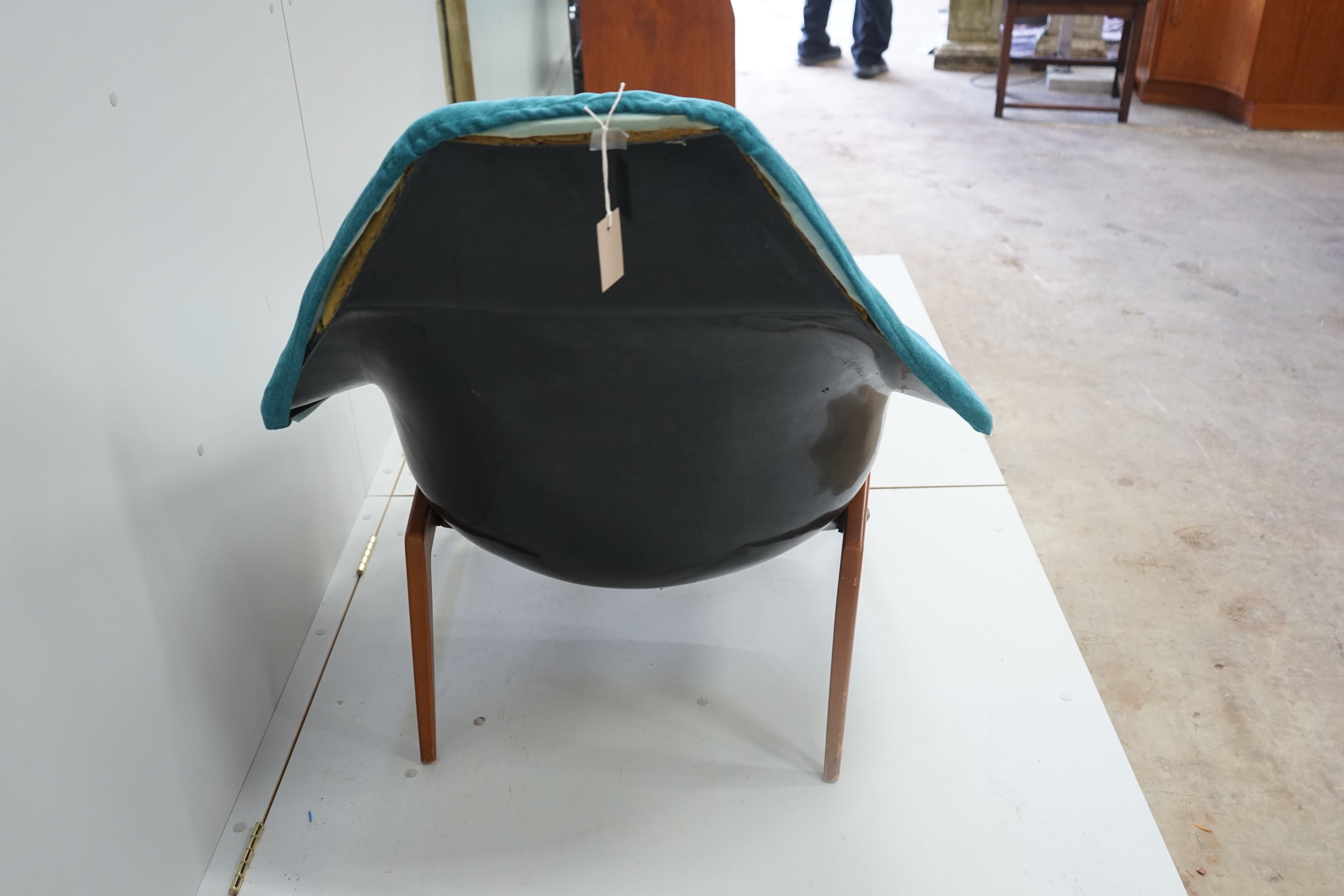 A 1960’s Lurashell armchair, width 90cm, depth 80cm, height 96cm